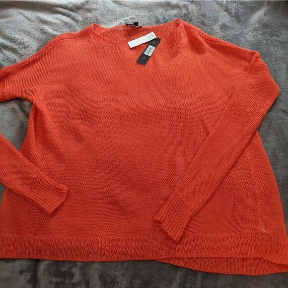 NWT Theory Dark Peach Colored Sweater size Petite - Picture 3 of 7